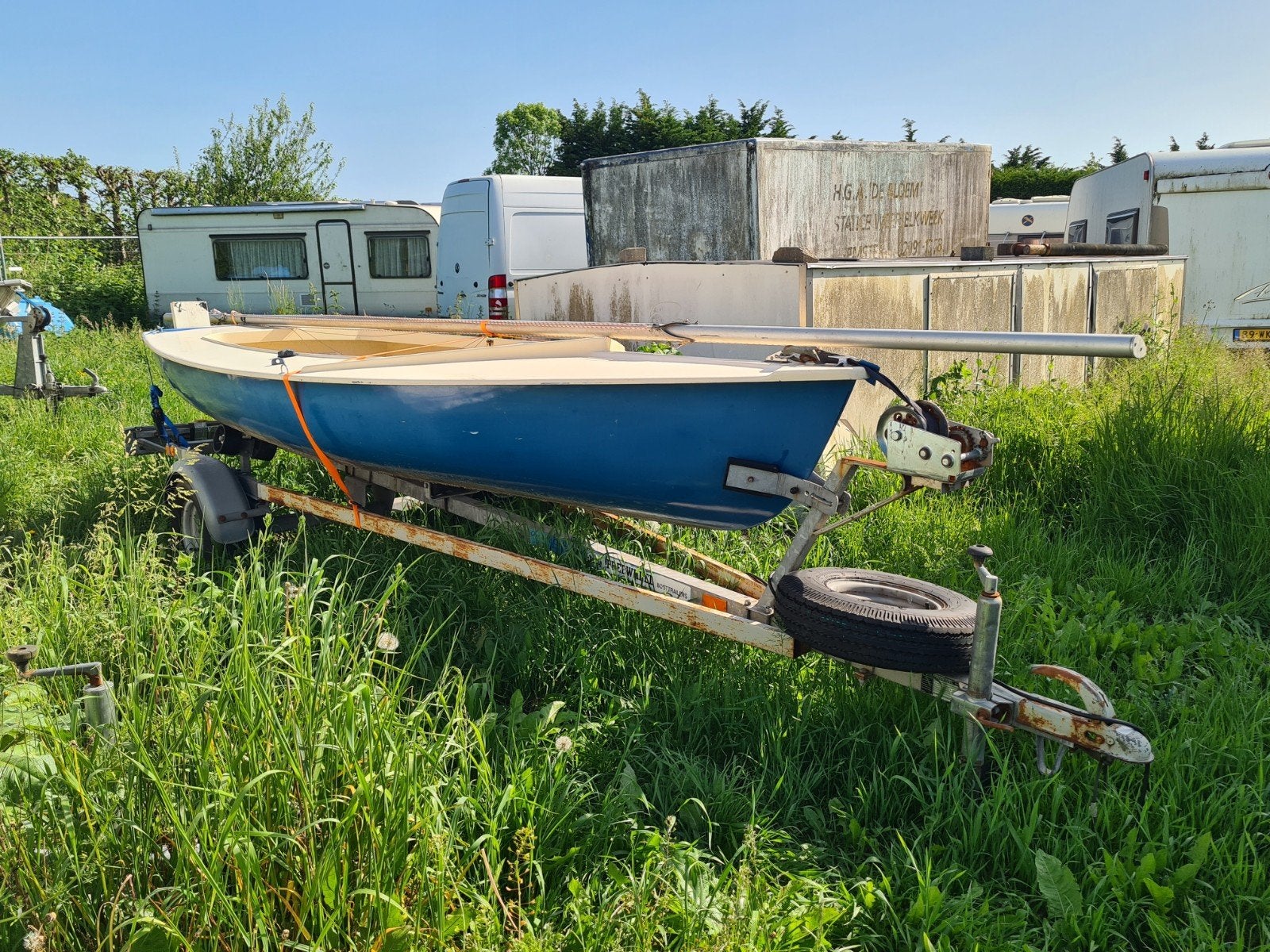 Dubdam zeilbootje, Watersport en Boten, Zeilen en Zeiltoebehoren, Ophalen, Gebruikt, 3 tot 6 meter, Minder dan 15 m²