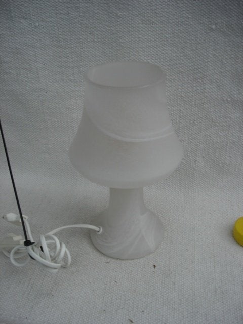 MURANO OPALINE VISTOSI- Mushroom lamp, Gebruikt, Overige merken, 28 cm, E14 (klein)