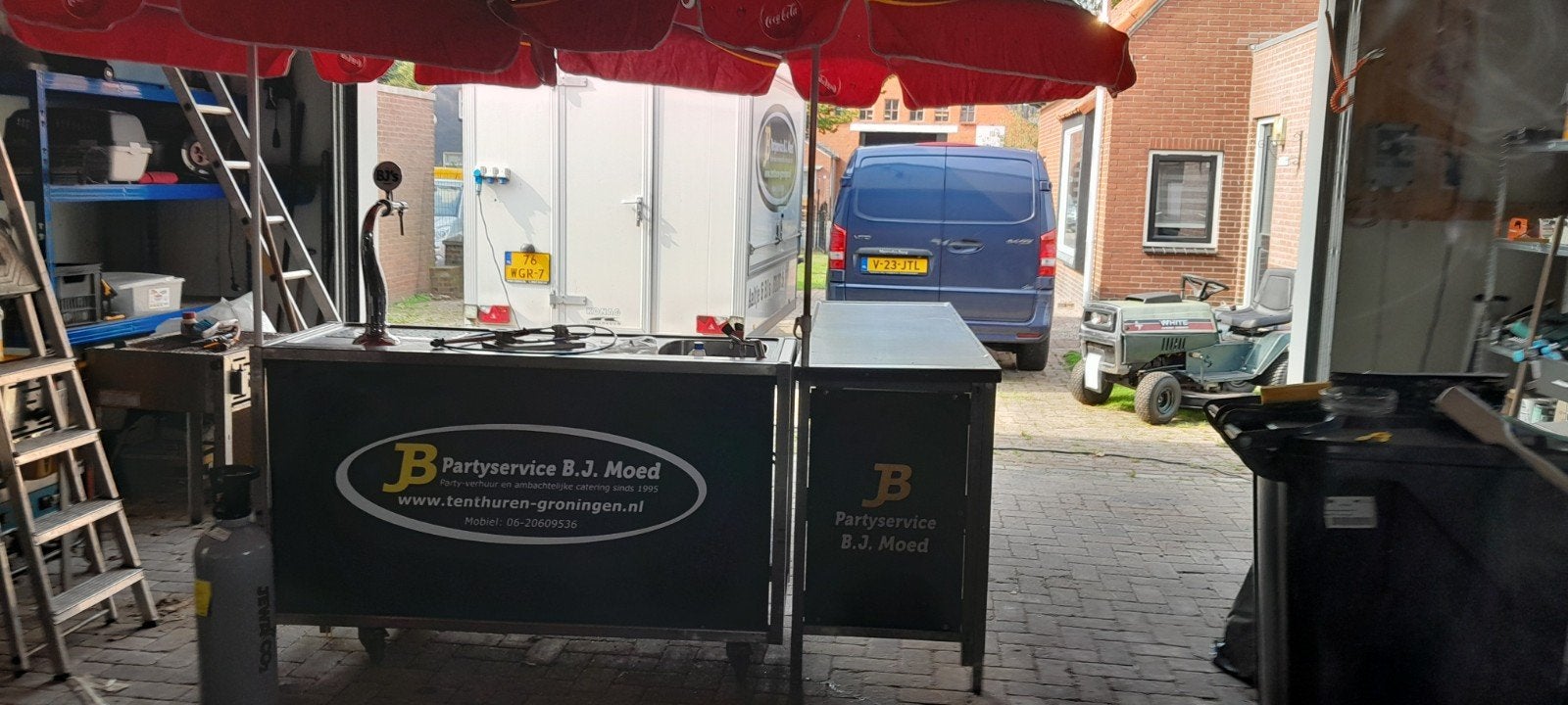 mobiele bar + tafeltap en alle toebehoren., Ophalen, Gebruikt, Overige merken