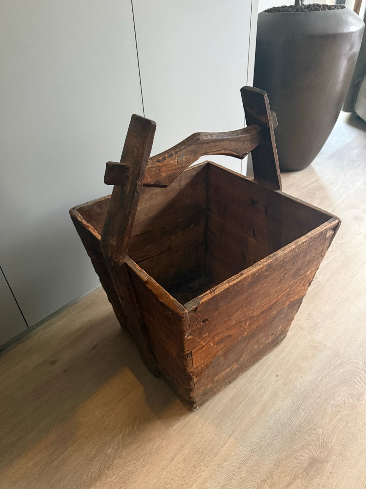 Antieke houten rijstbak, Antiek en Kunst, Ophalen