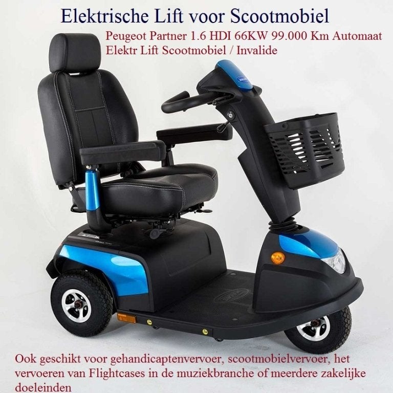 Peugeot Partner 1.6 HDI Elektrische Lift Scootmobiel / Inval, Auto's, Euro 5, Stof, Origineel Nederlands, Bedrijf