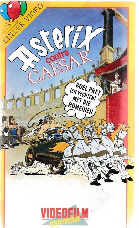 Asterix videobanden # 3 stuks o.a. contra Caesar, Ophalen of Verzenden, Asterix en Obelix, Gebruikt, Gebruiksvoorwerp