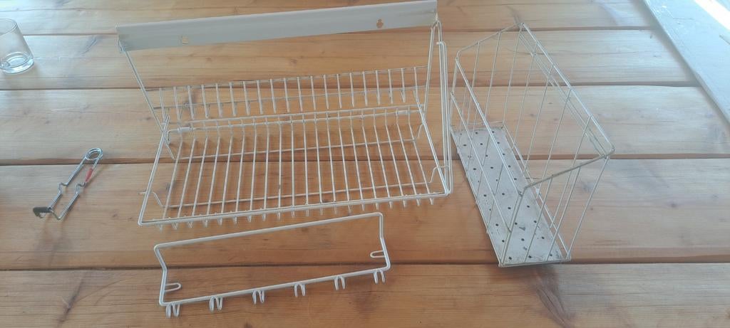 Vintage 80e jaren, keukenrekjes, gasaansteker en afwasrekje, Ophalen of Verzenden