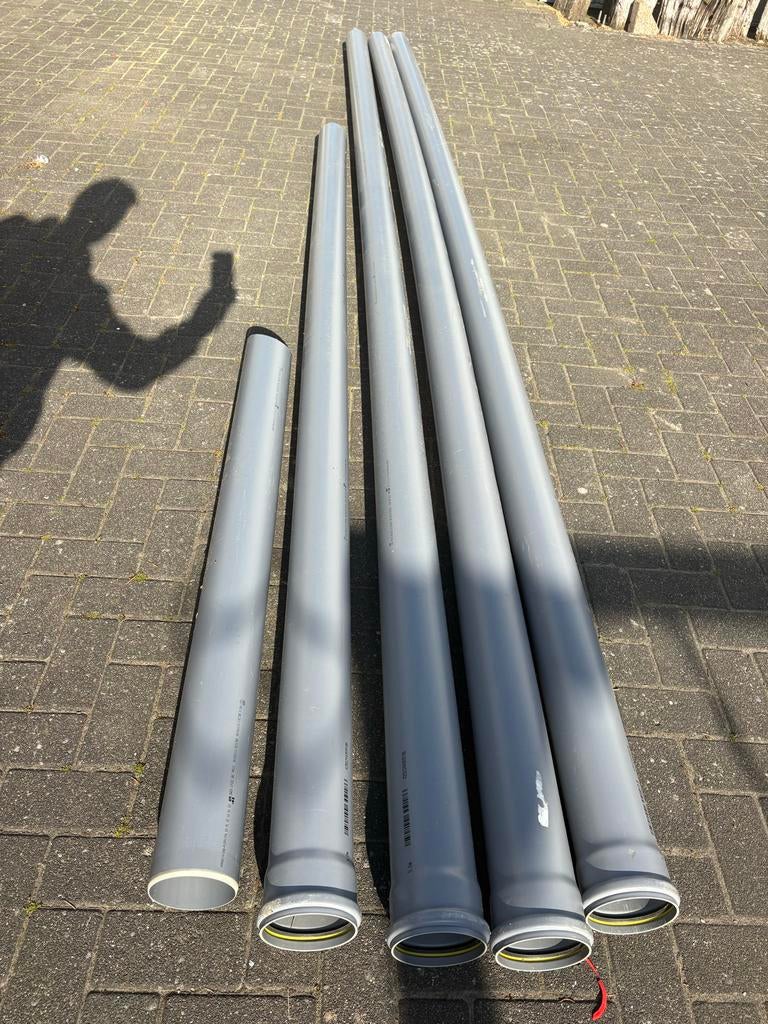 PVC Afvoerbuizen 125mm, Doe-het-zelf en Verbouw, Buizen en Afvoer, Ophalen, Afvoer, Pvc, Nieuw