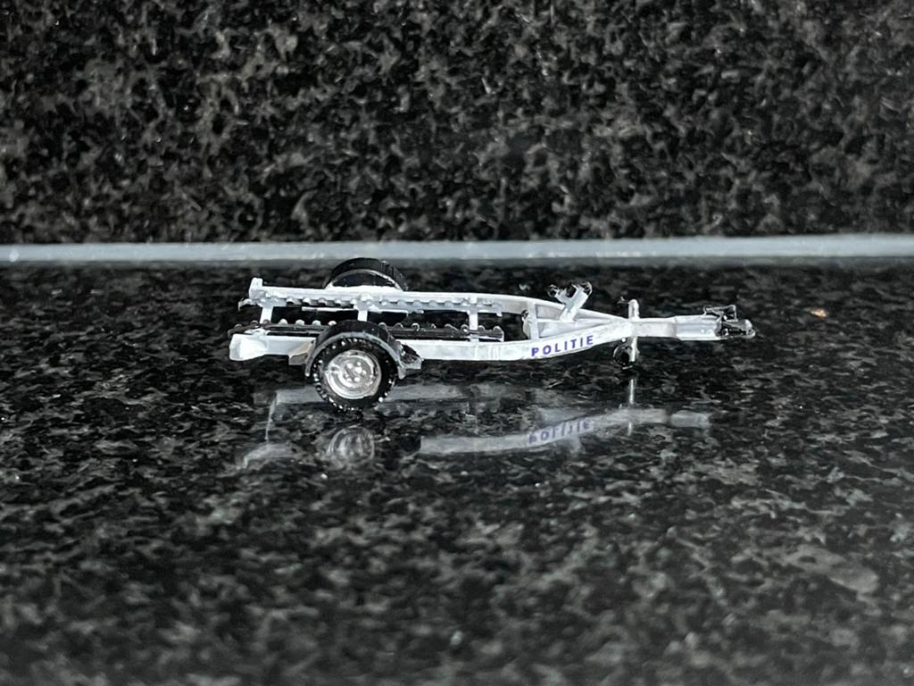 Resin bouwpakket trailer boot sloep jetski waterscooter 1:87, Verzenden, Nieuw