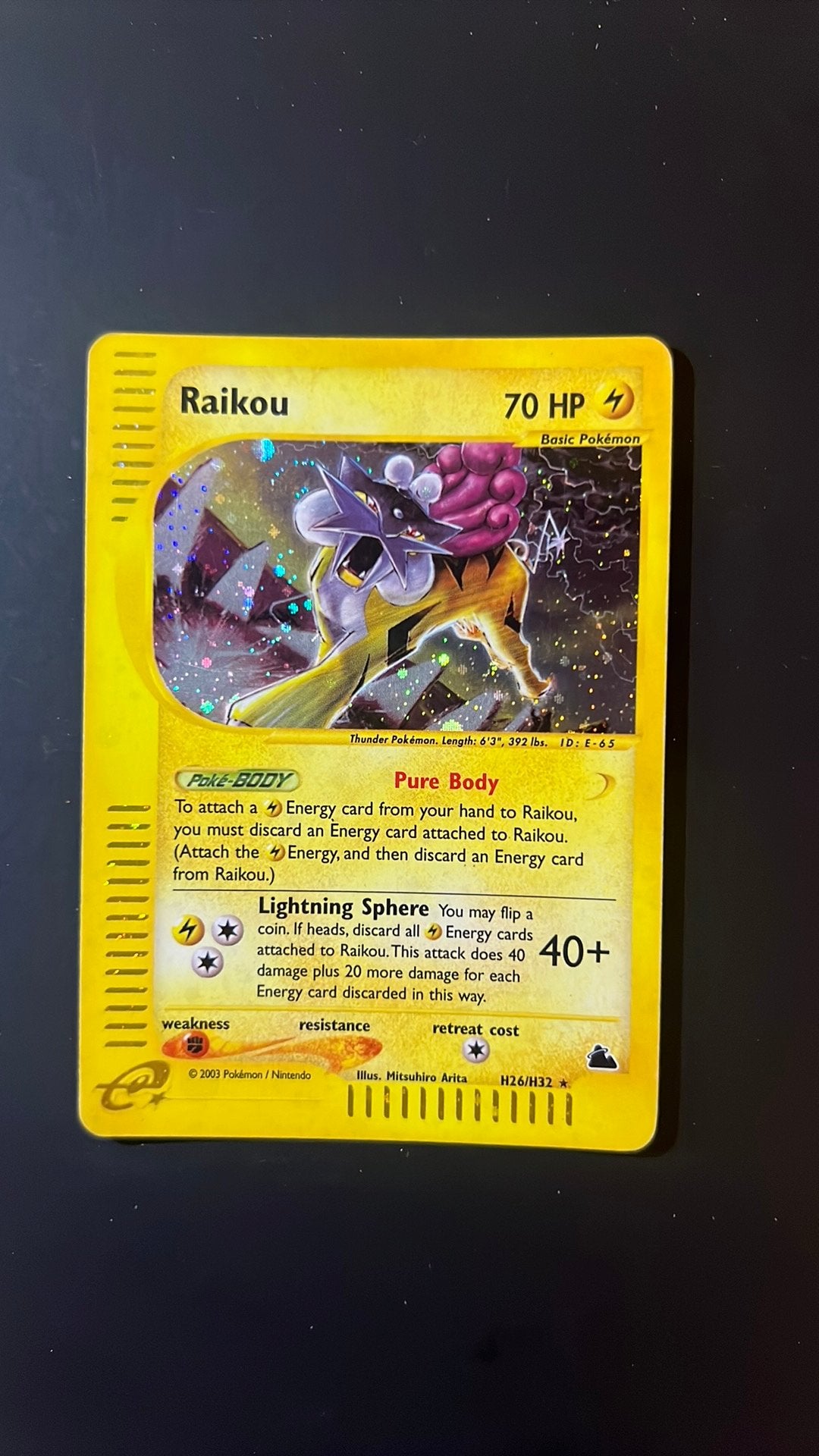 Pokémon Vintage Holofoil Bundel–Raikou,Zapdos&Hitmonchan ex, Ophalen of Verzenden, Zo goed als nieuw, Meerdere kaarten, Foil