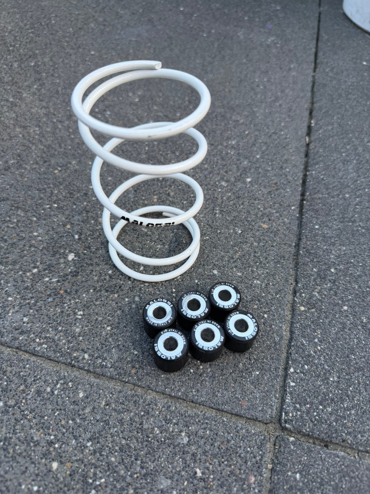 Malossi witte drukveer en rolletjes 9 gr NIEUW, Ophalen of Verzenden, Nieuw, Blok, Piaggio