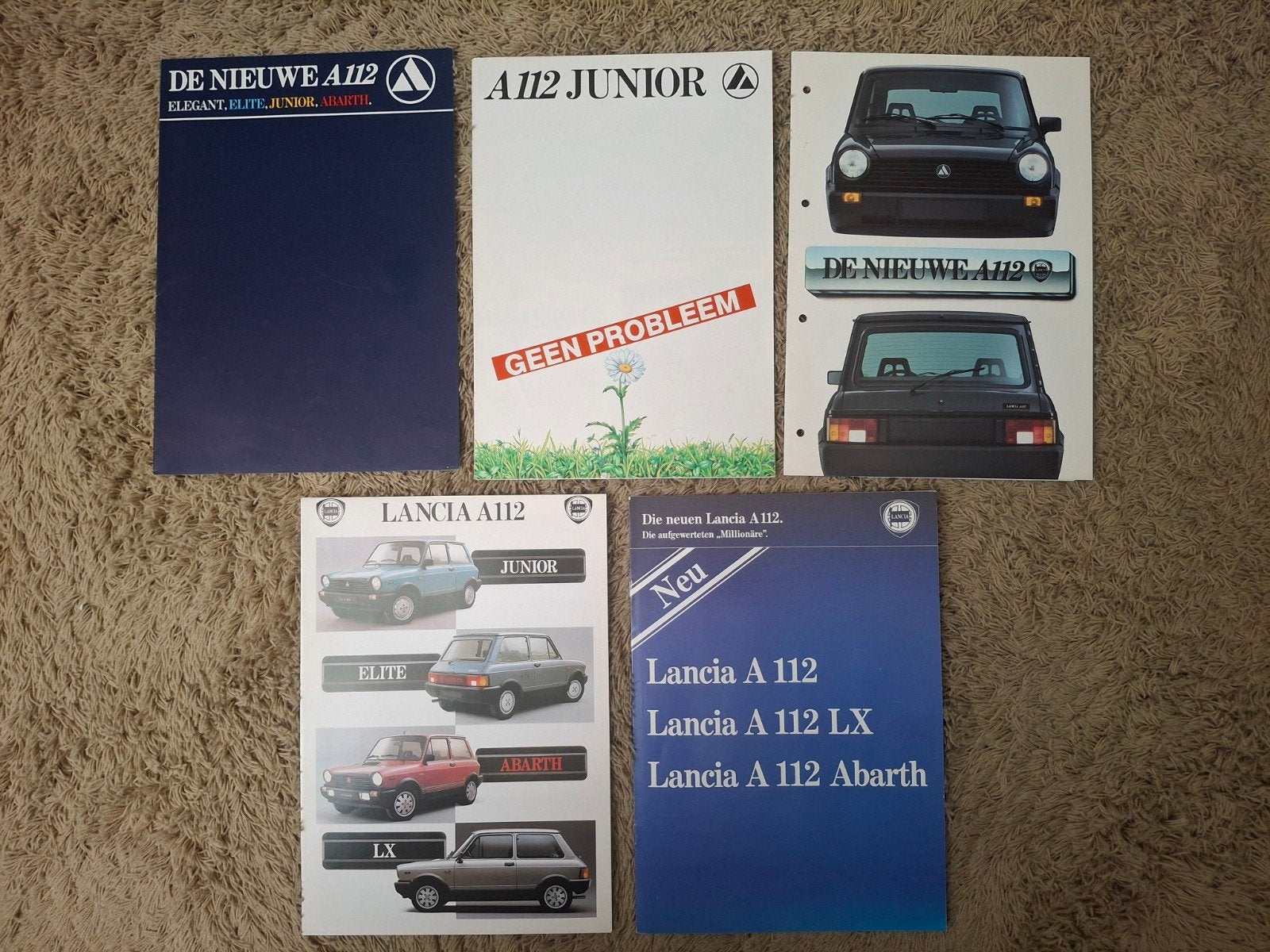 Lot autofolders Lancia A112, Verzenden, Zo goed als nieuw, Overige merken