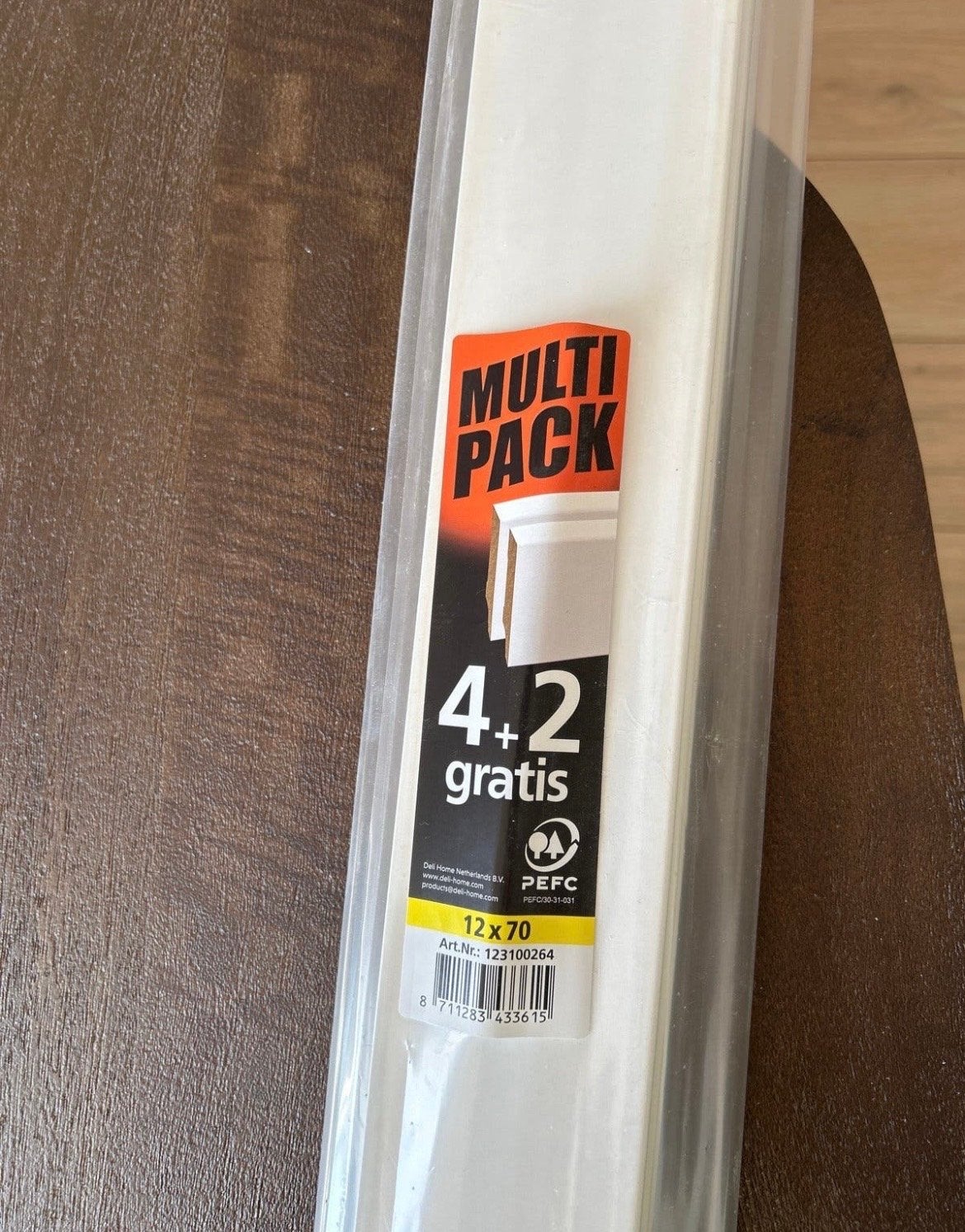 Nieuwe witte plinten 12x70 mm (4+2 gratis multipack), Ophalen, Kunststof, Nieuw, 250 cm of meer