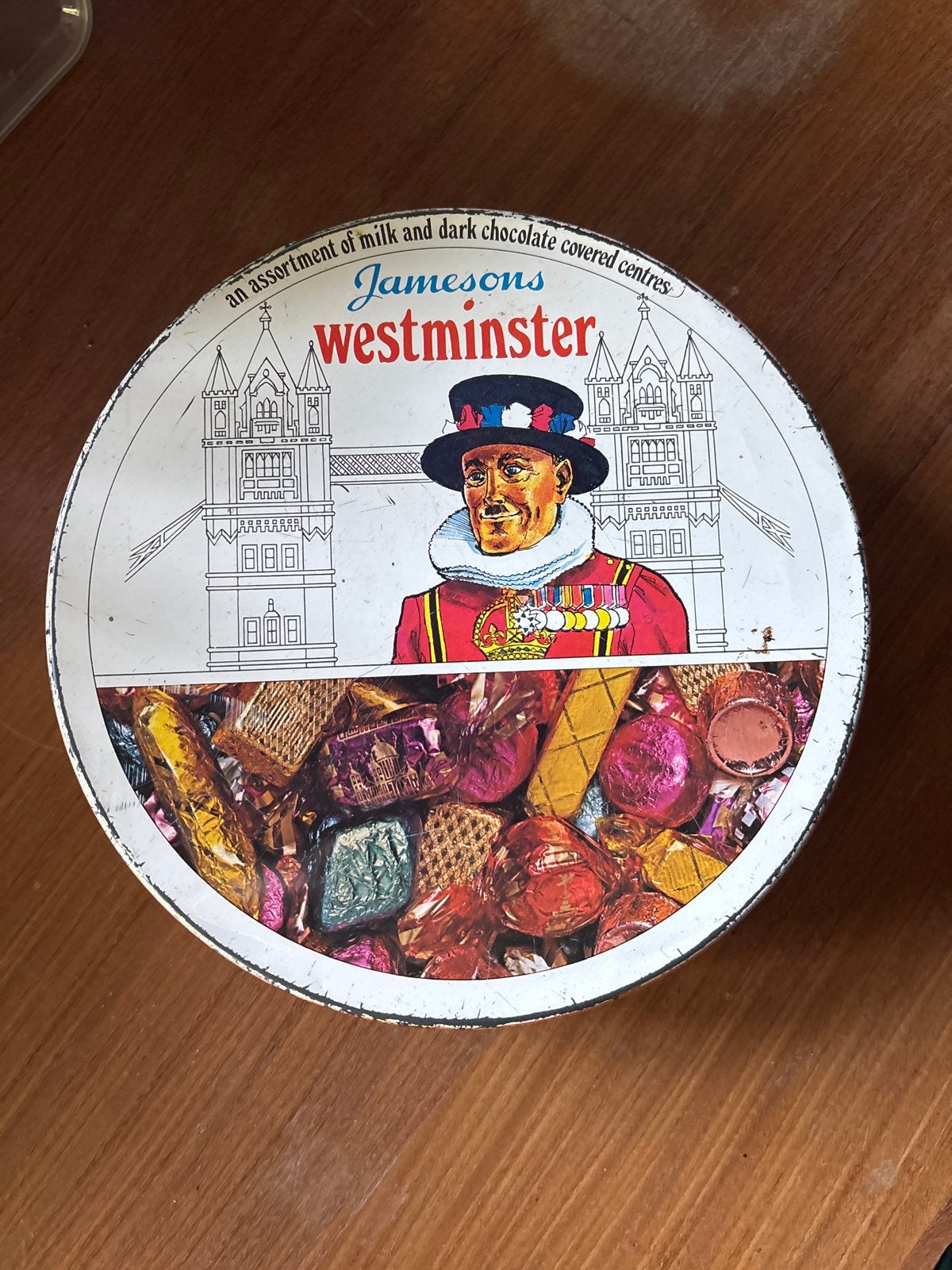 Vintage Jamesons Westminster Chocolade Blik, Verzamelen, Ophalen of Verzenden, Gebruikt, Overige, Overige merken