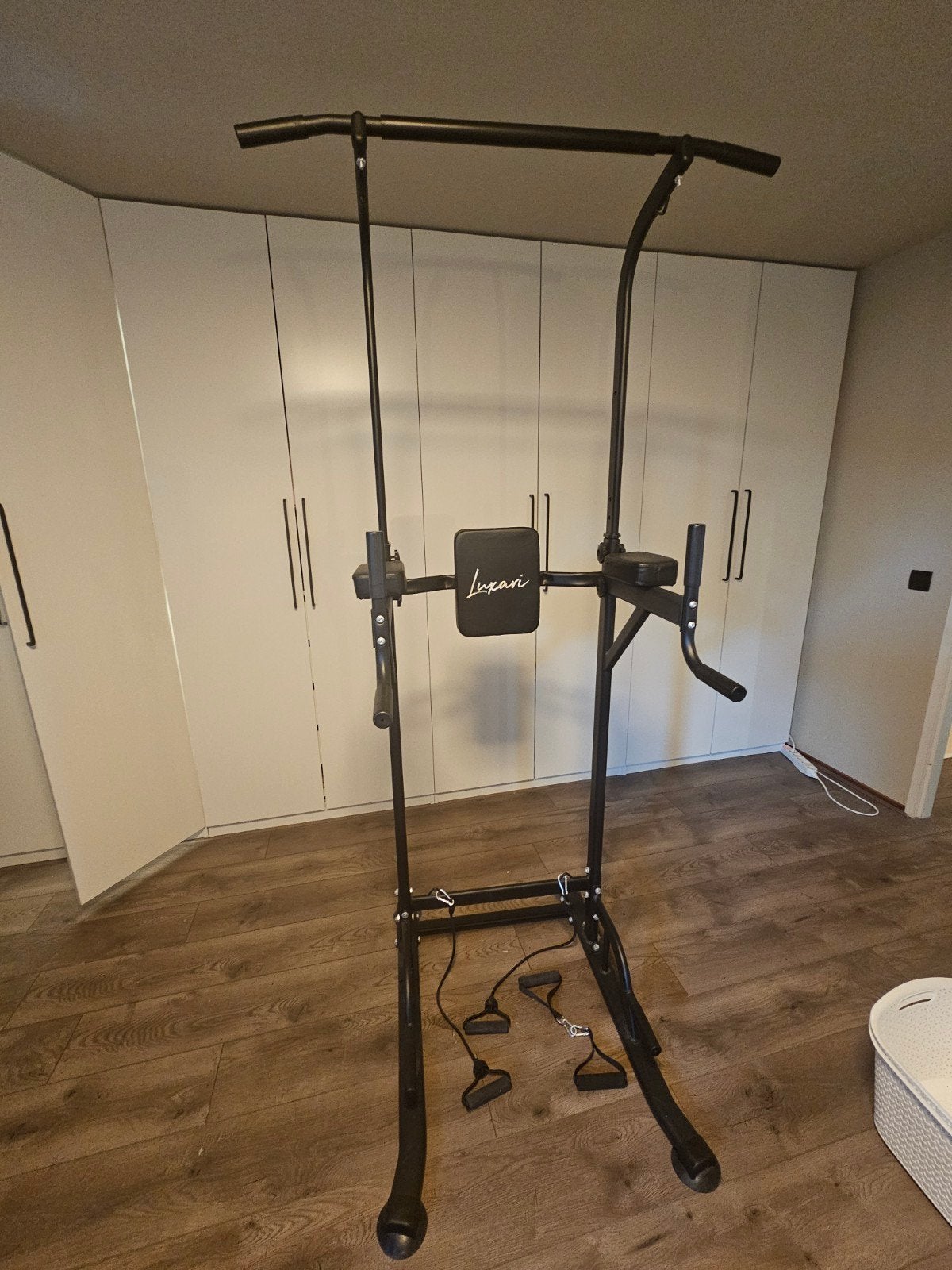 Stabiele Metalen Laxari Power Tower - Pull-up en Dip Station, Ophalen, Gebruikt, Benen