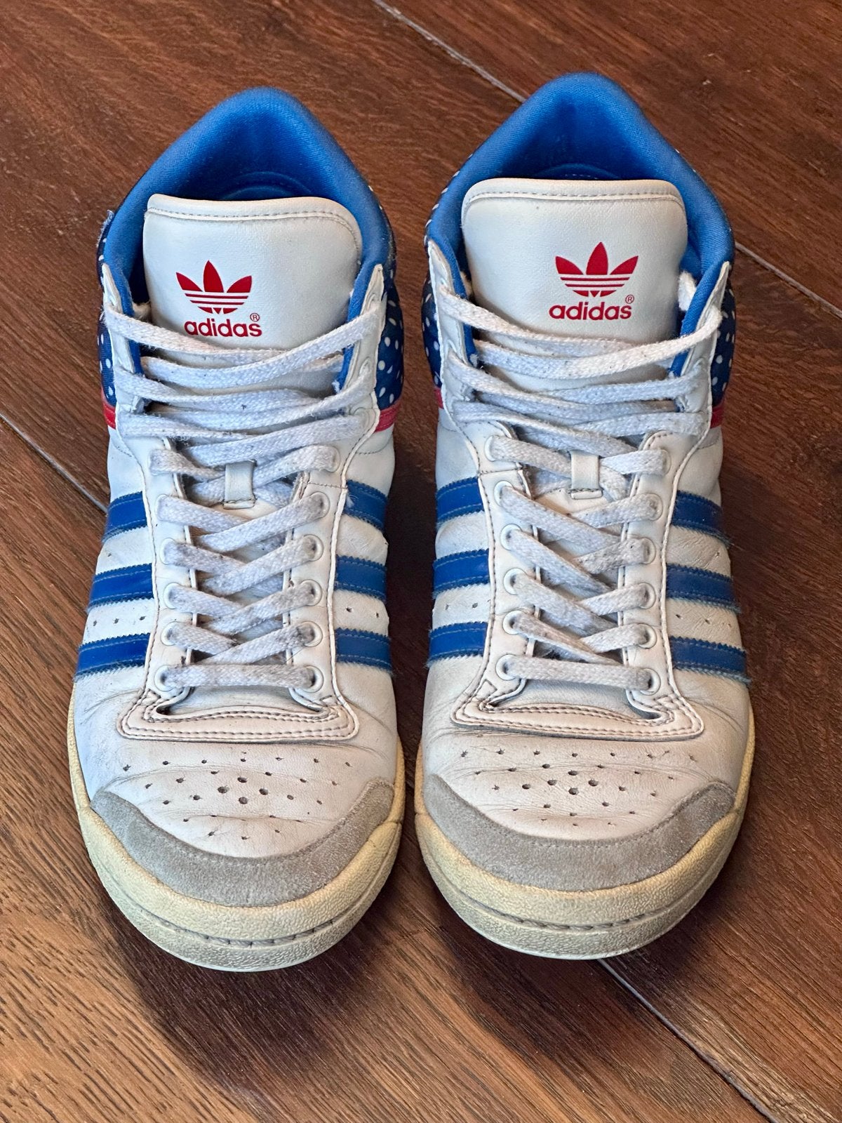 Vintage Adidas Top Ten Hi Sleek W – Polka Dot 2011 – Maat 40, Ophalen of Verzenden, Gedragen, Wit, Sneakers of Gympen