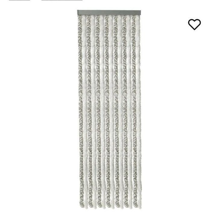 Arisol Vliegengordijn Kattenstaart  185x56 cm - grijs/wit, Nieuw, Grijs, 150 tot 200 cm, 50 tot 100 cm
