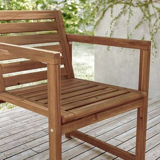 IKEA NÄMMARÖ outdoor chairs with armrests, Ophalen, Gebruikt, Hout