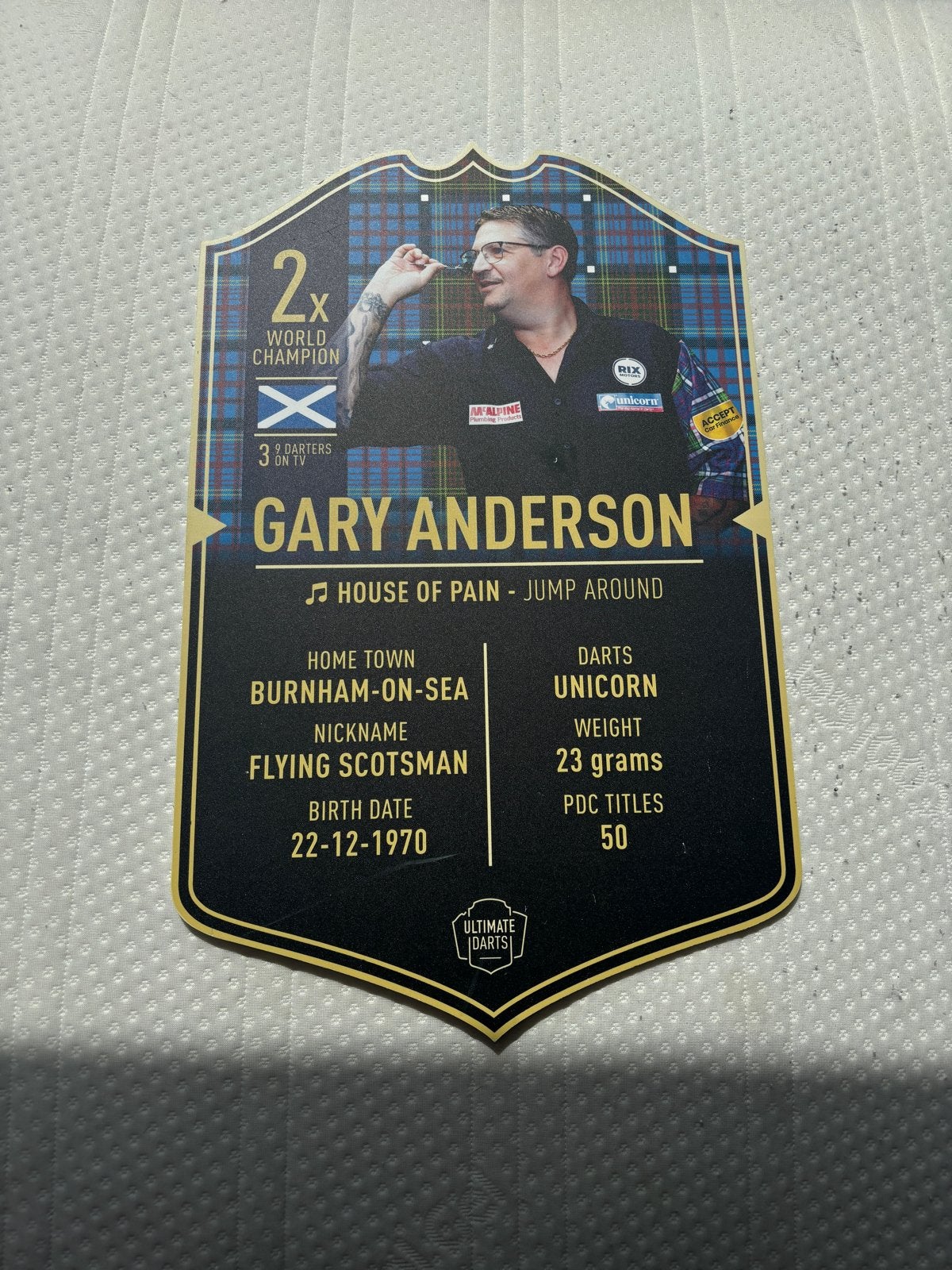 Ultimate Card Gary Anderson Darts Collectible, Ophalen of Verzenden, Zo goed als nieuw