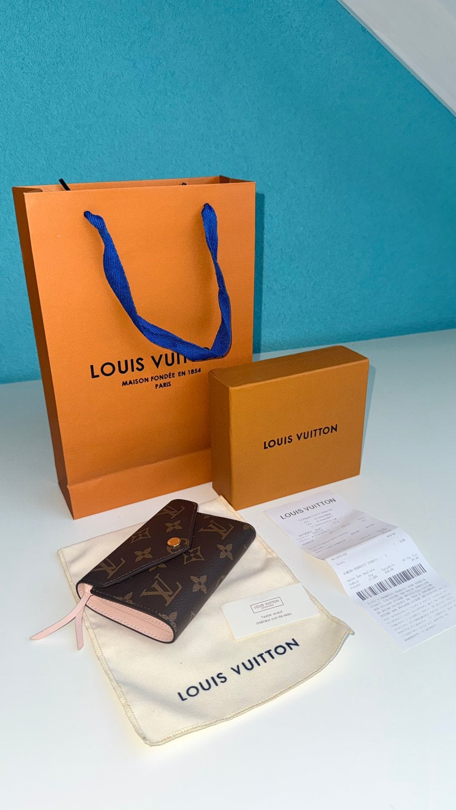 Louis vuitton portemonnee bruin roze nieuw origineel, Ophalen of Verzenden, Zo goed als nieuw, Bruin