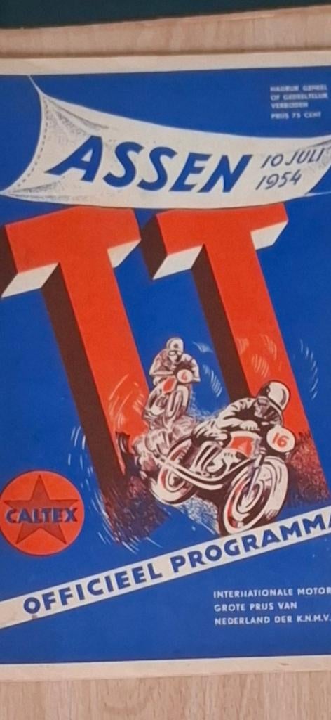 TT programma 1954 met lijsten , graag ruilen 1947 of 1946, Ophalen, Gebruikt