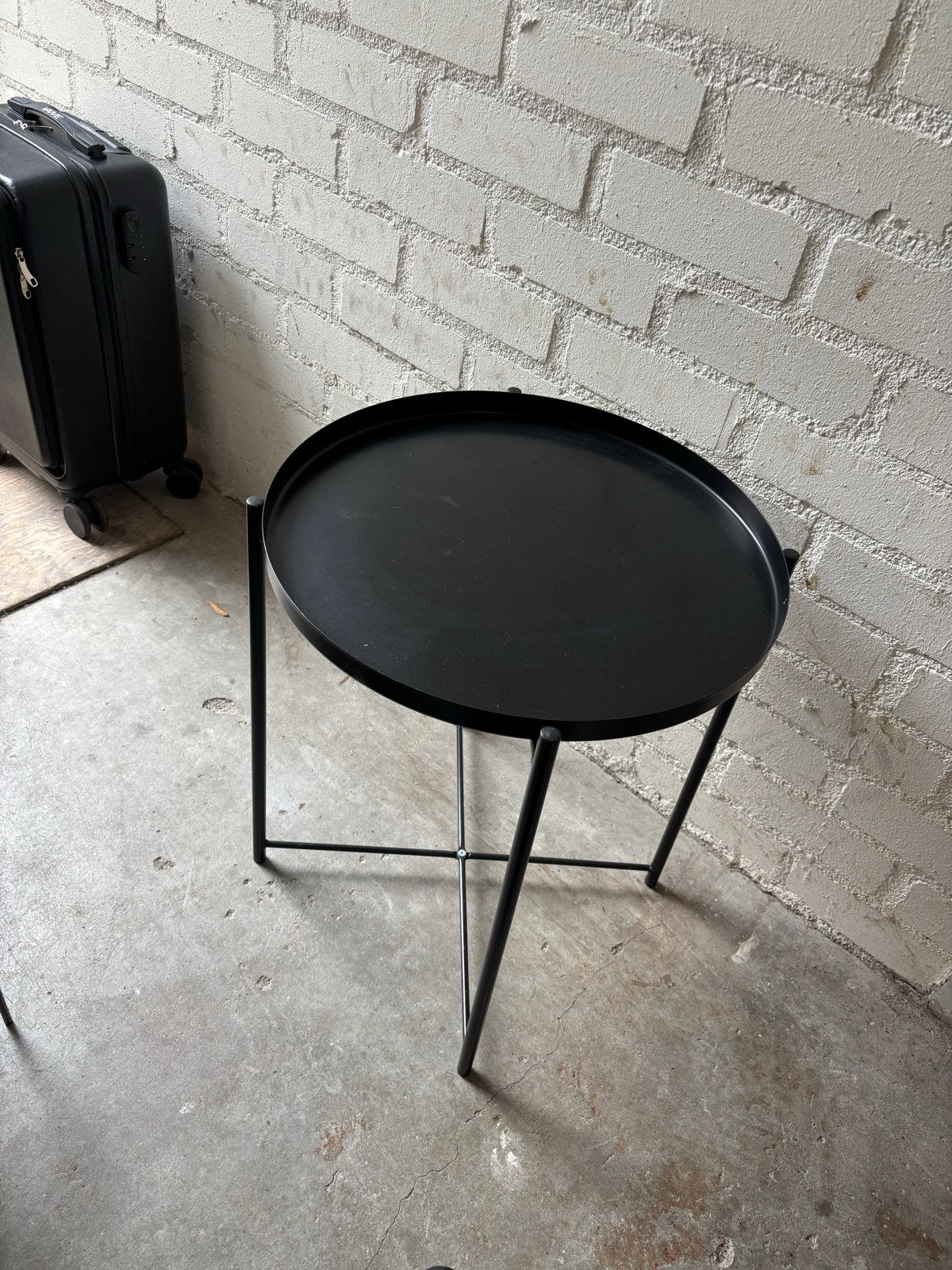 Ikea Gladom zwart, Minder dan 55 cm, Gebruikt, Metaal of Aluminium, Rond