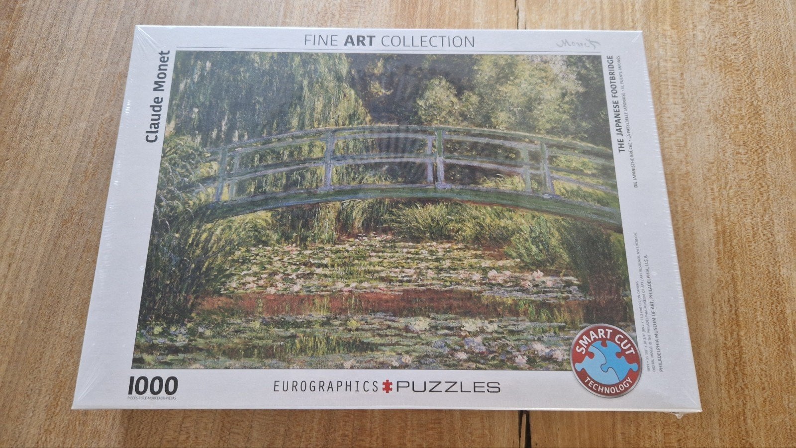 Nieuwe Eurographics Claude Monet Japanse Brug Puzzel, Ophalen of Verzenden, 500 t/m 1500 stukjes, Nieuw, Legpuzzel