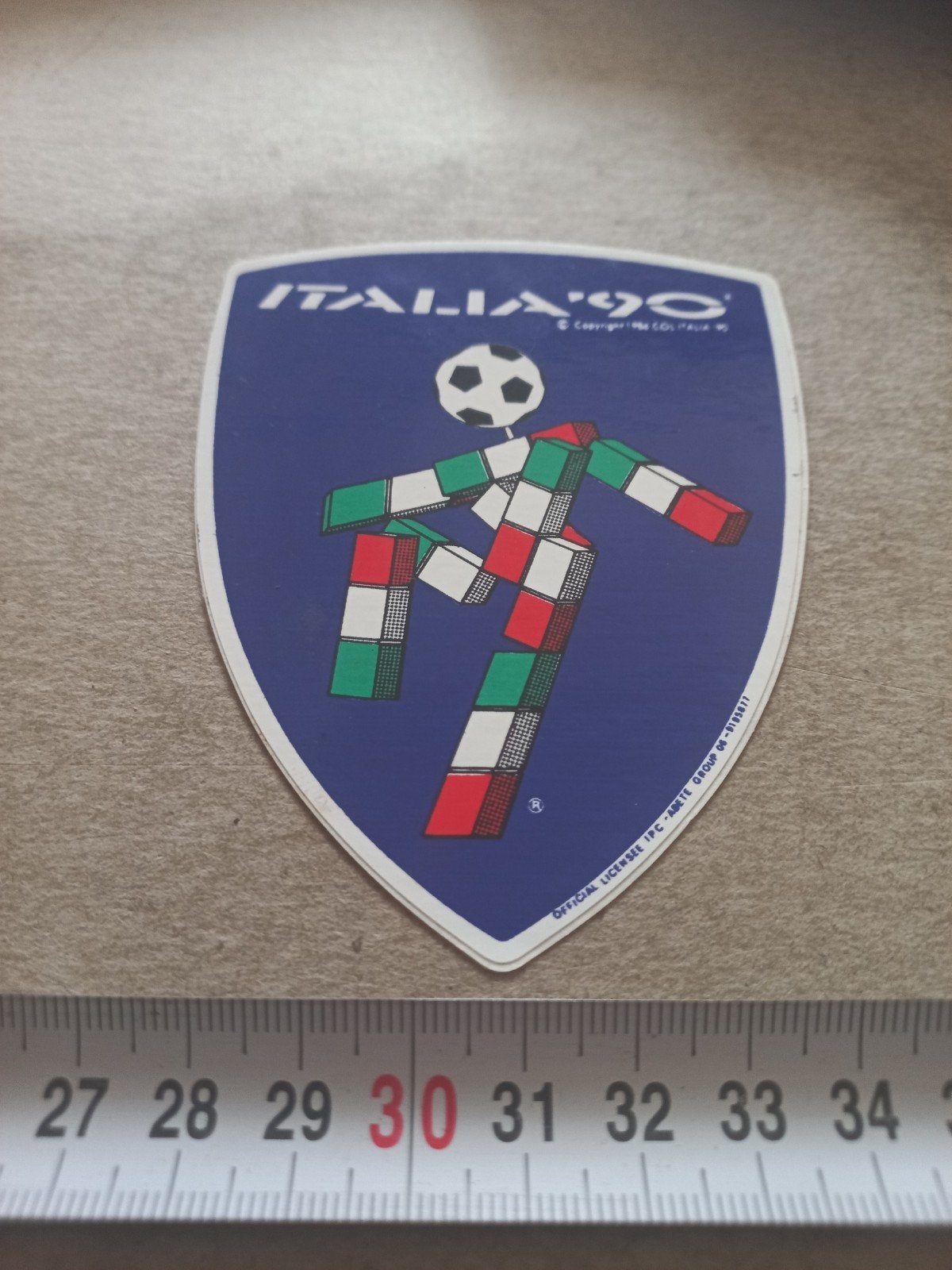 Logo italia 90 voetbal panini, Ophalen of Verzenden, Zo goed als nieuw