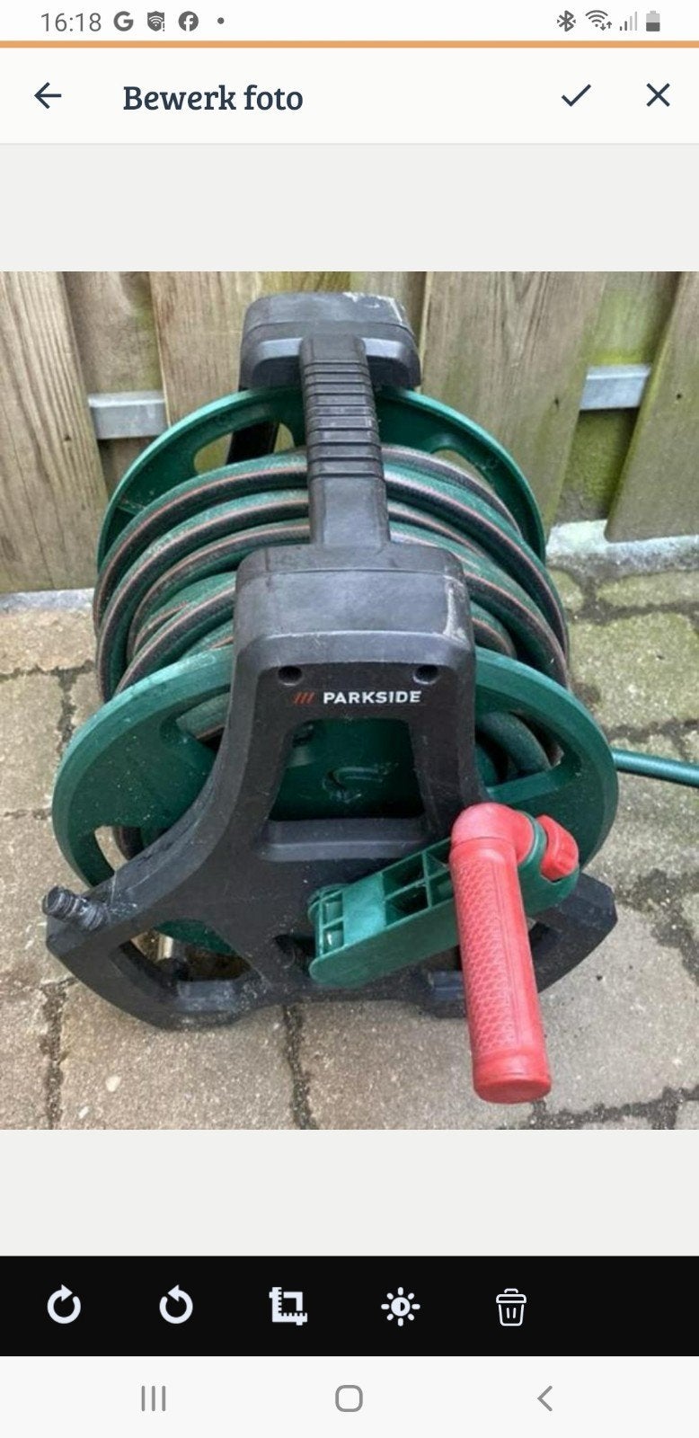 Haspel tuinslang wagen parkside, Tuin en Terras, Tuinslangen, Ophalen of Verzenden, Tuinslang