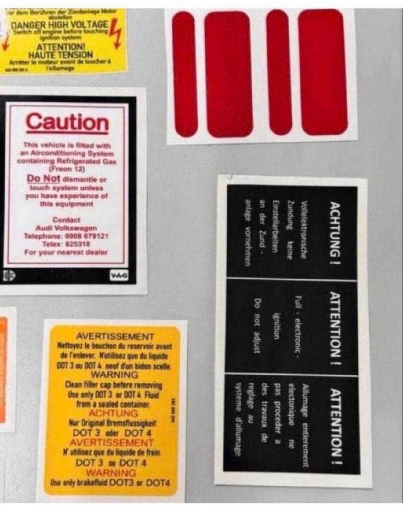 Audi Ur quattro 20 Klep RR vacuüm Slang Decal sticker set, Ophalen of Verzenden, H, H, H