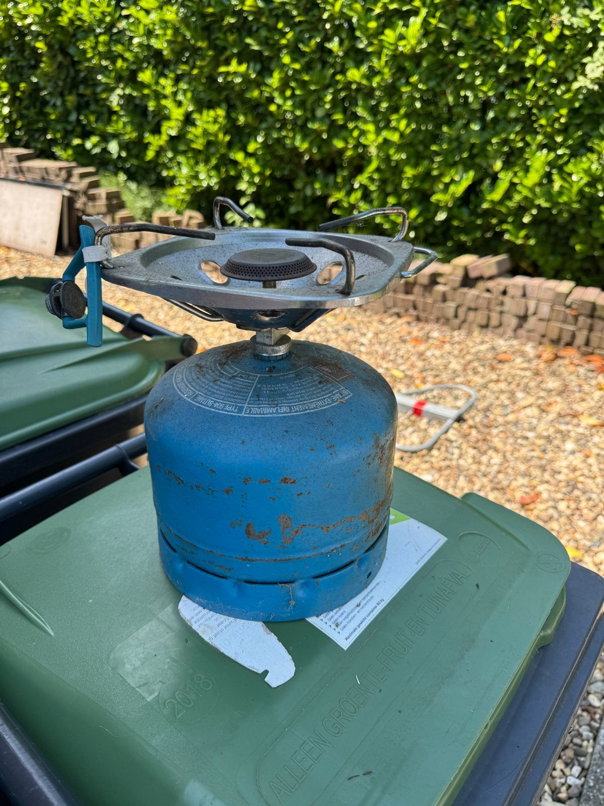 Gebruikte Campingaz gasfles met brander, Ophalen, Gebruikt