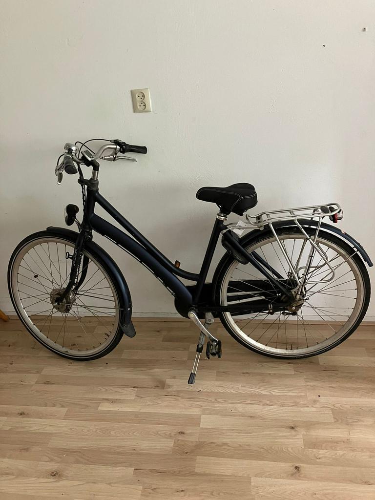 28 inch damesfiets, merk Azor- kleur blauw/grijs, Overige merken, Terugtraprem, Ophalen of Verzenden, 53 tot 56 cm
