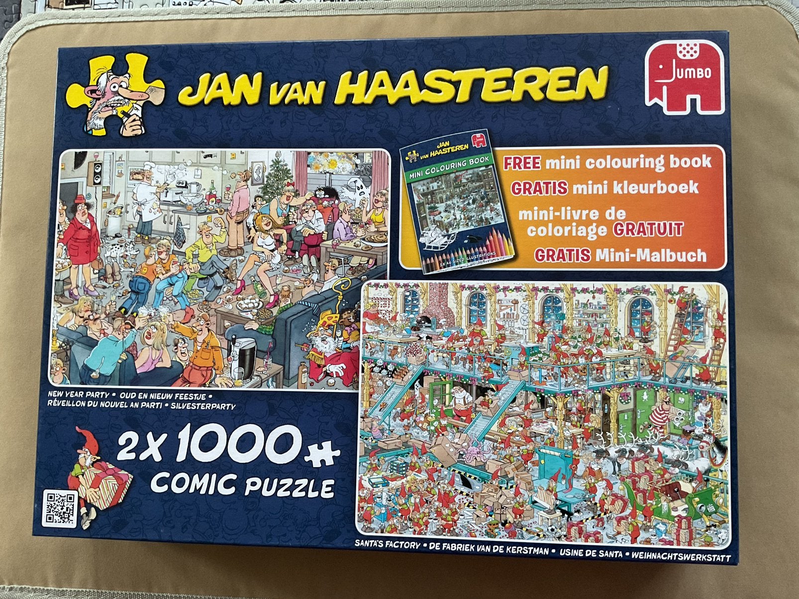Jan van Haasteren OUD EN NIEUW FEEST en FABRIEK vd KERSTMAN, Ophalen of Verzenden, 500 t/m 1500 stukjes, Zo goed als nieuw