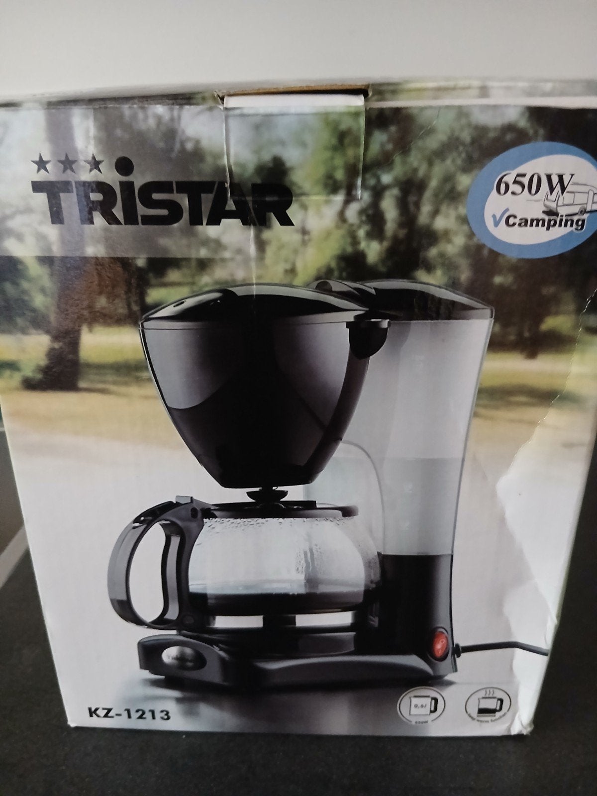 Tristar Camping Koffiezetter - Compact en Handig, Ophalen, Koffiemachine, Gemalen koffie, Zo goed als nieuw