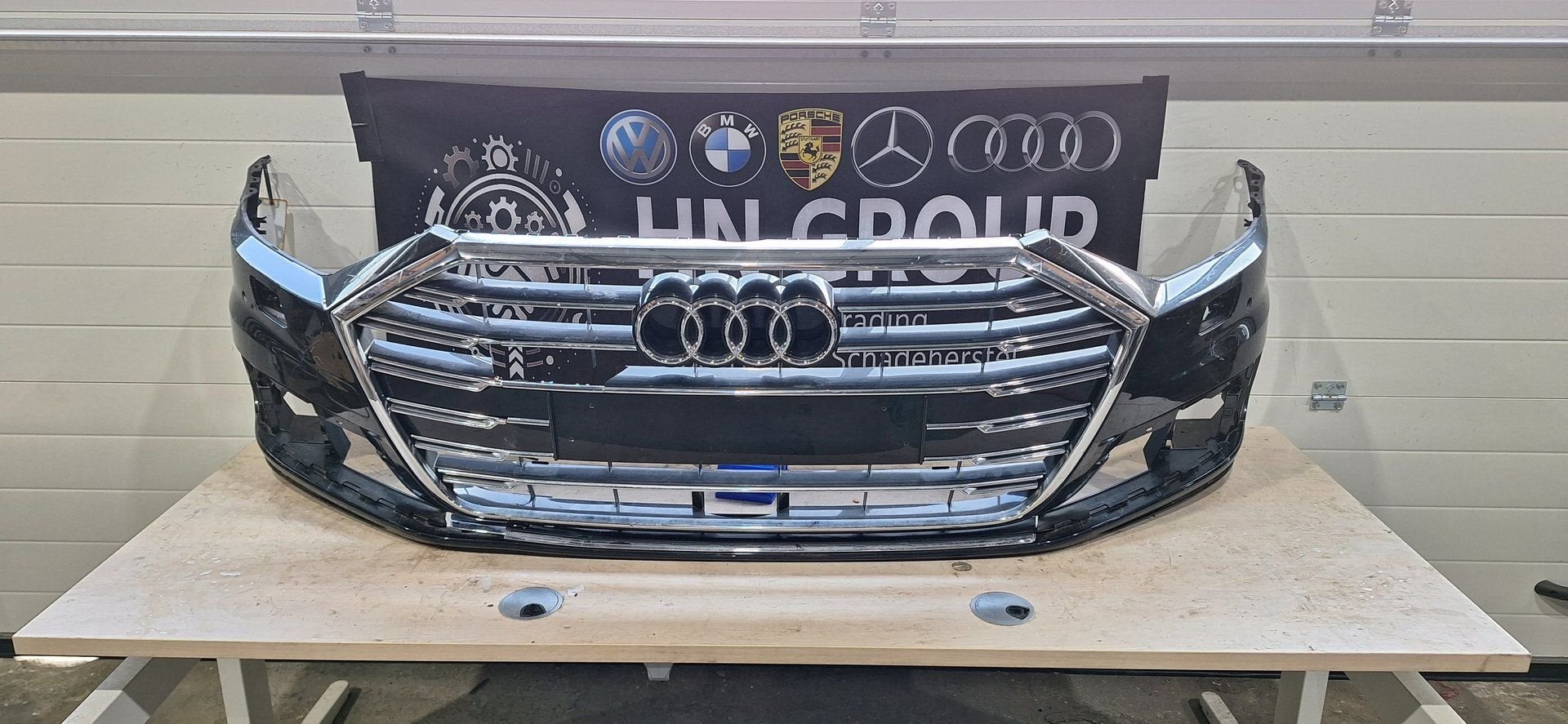 Voorbumper Audi A8 4N D5 ->'18 KLS 6xPDC, Gebruikt, -, Voor, -