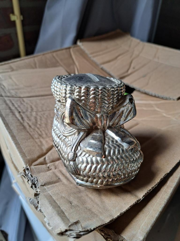 Vintage zilveren schoen spaarpot, Verzamelen, Spaarpotten, Ophalen of Verzenden