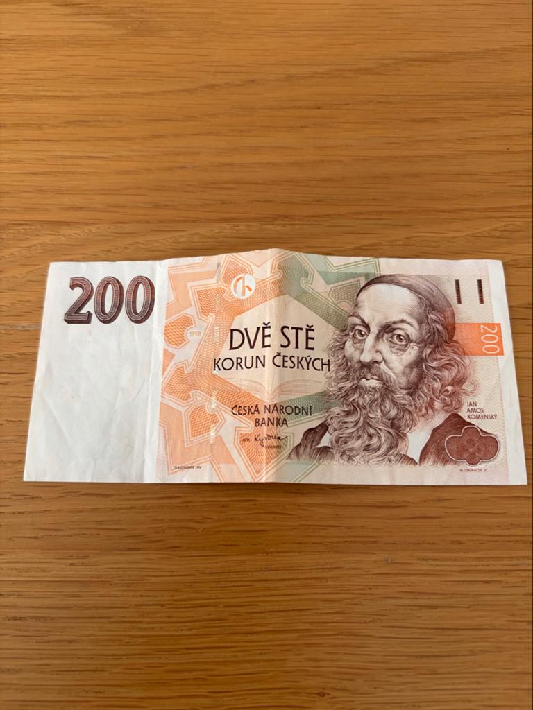Tsjechische 200 Korun biljet - Jan Amos Komenský, Ophalen of Verzenden, Overige landen, Los biljet
