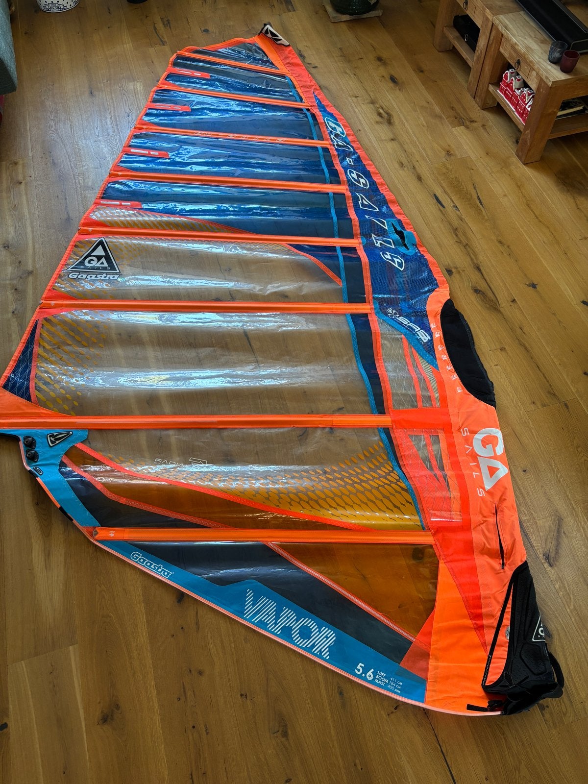 GA Sails Vapor 5.6m² slalomzeil. Voor de harde dagen!, Ophalen, Gaastra, 5 tot 6.5 m², Zeil