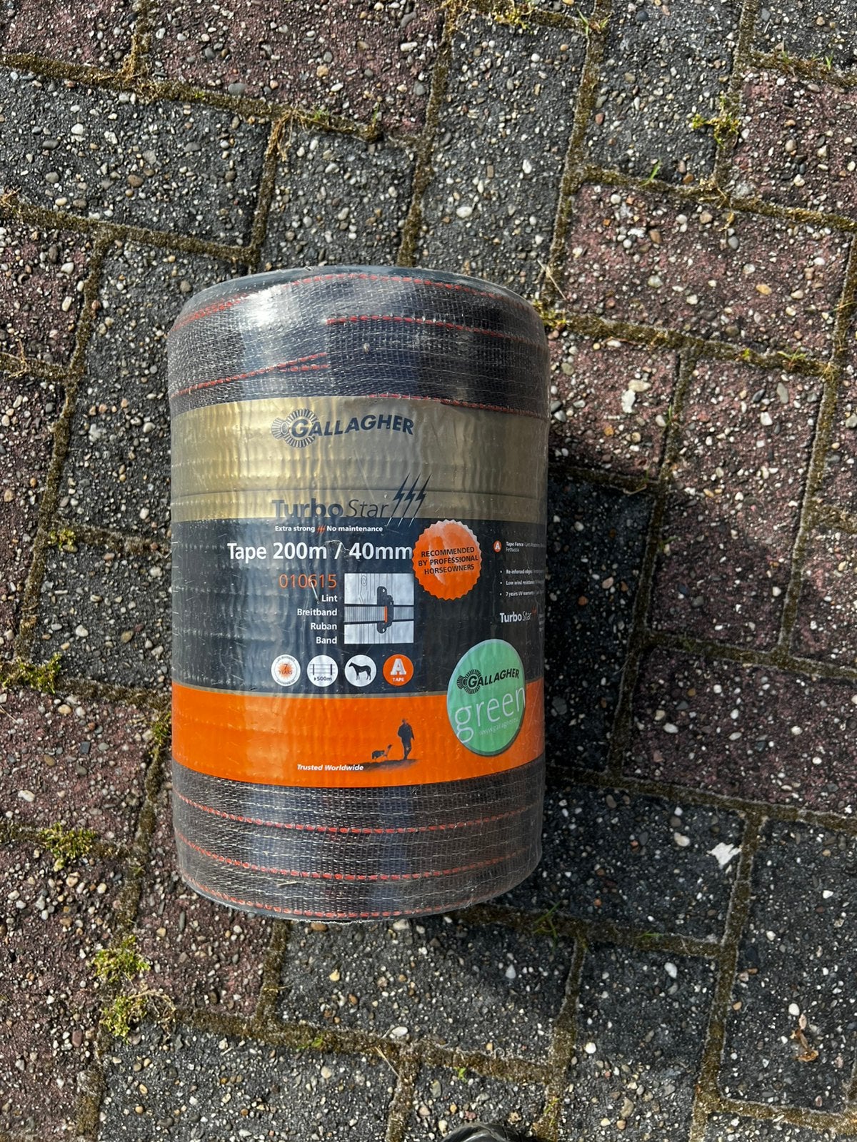 Te koop nieywe rol 4 cm breed lpaarde lint, Tuin en Terras, Gaas en Draad, Ophalen of Verzenden, Zo goed als nieuw, Minder dan 10 meter