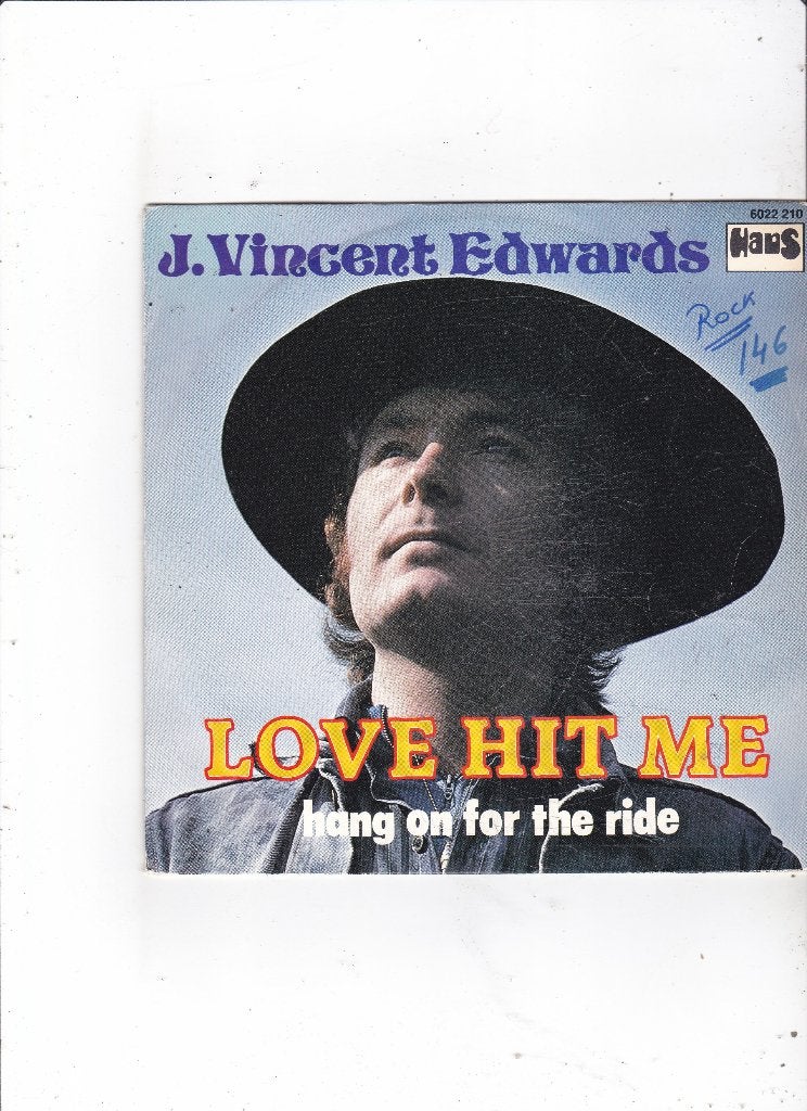 7" Single J. Vincent Edwards - Love hit me, Gebruikt, 7 inch, Single, Dance