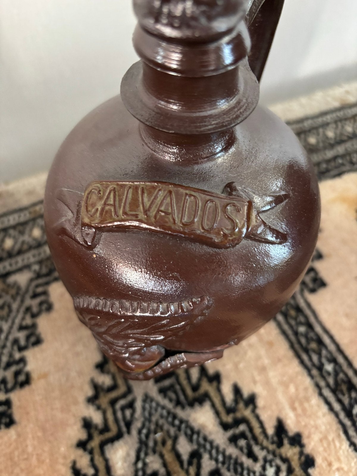 Vintage Frans Calvados kruik met gezichtstopper, Antiek en Kunst, Ophalen of Verzenden
