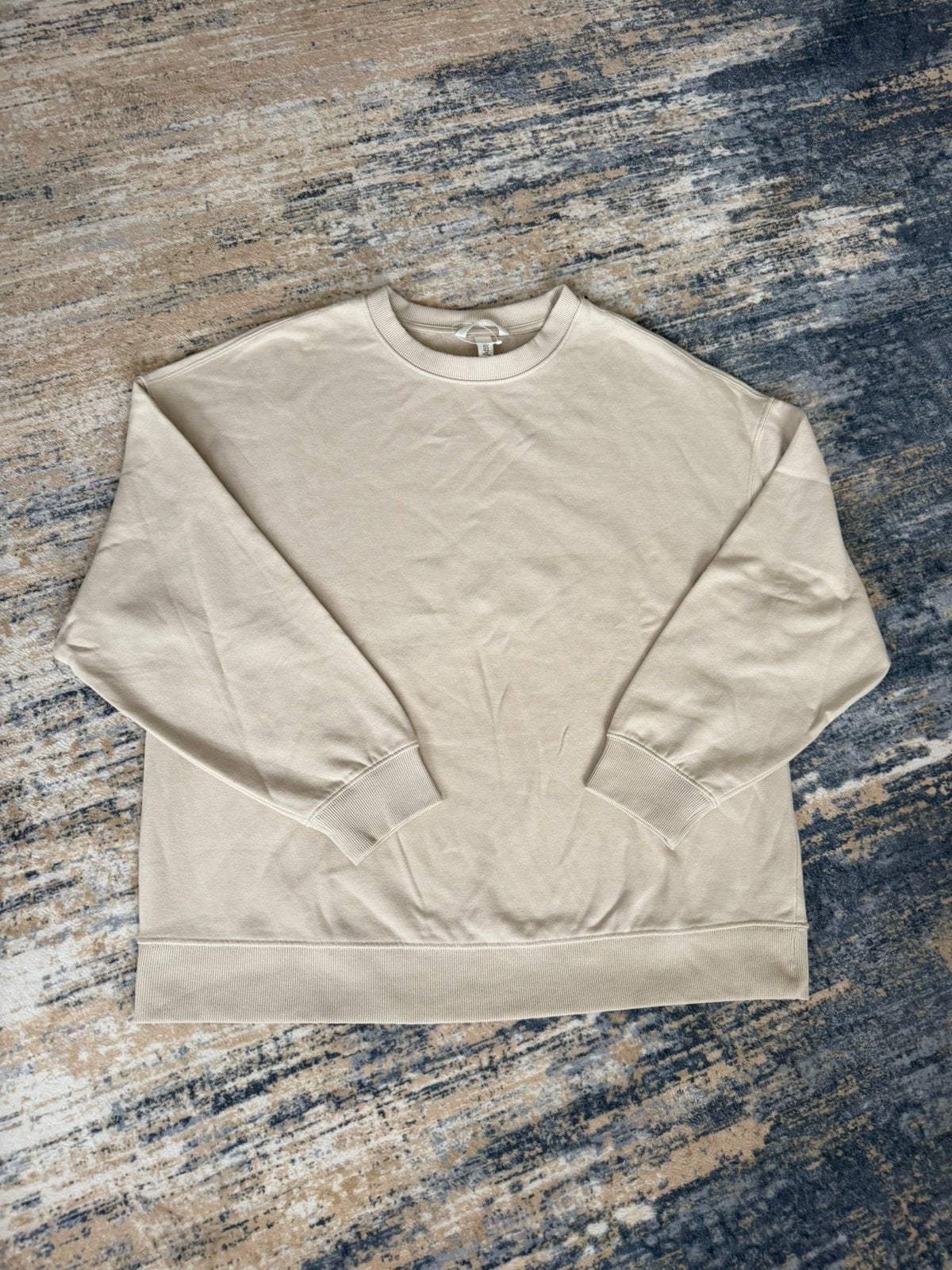 H&M Beige Oversized Sweatshirt – Size M | Unisex, Ophalen of Verzenden, Zo goed als nieuw, Maat 48/50 (M), Beige