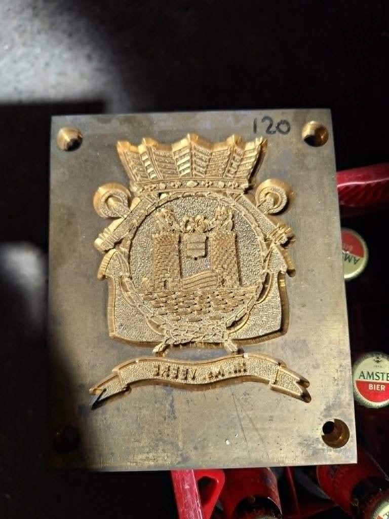 messing mal hr ms veere, Ophalen of Verzenden, Marine, Nederland, Kunstobject