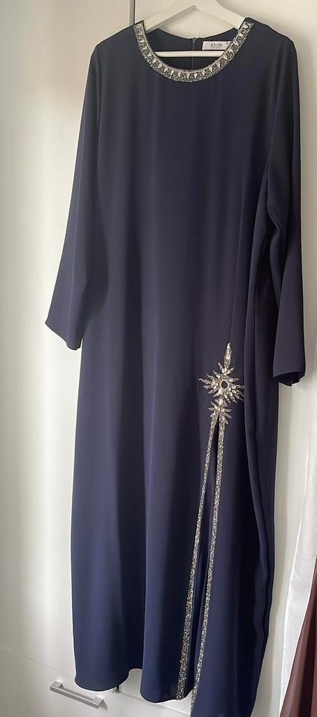 Avondjurk abiye, Kleding | Dames, Jurken, Blauw, Maat 46/48 (XL) of groter, Ophalen of Verzenden, Zo goed als nieuw