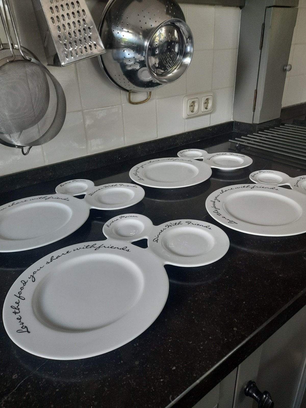 Riviera Maison Dinerborden 'Dinner With Friends' (4 stuks), Ophalen