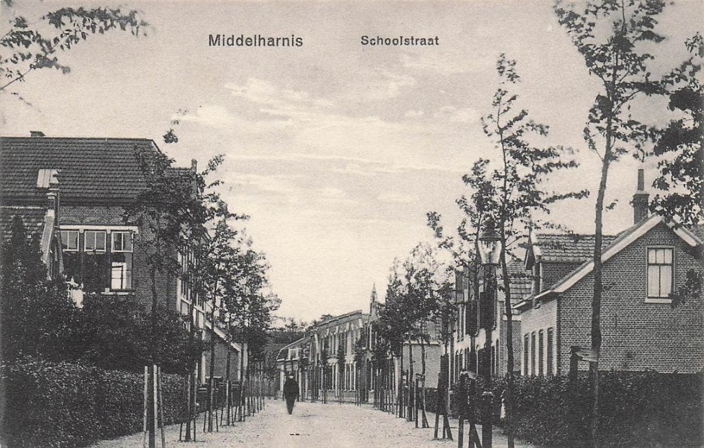 702-420-039 Middelharnis Schoolstraat, Verzenden, Voor 1920, Zuid-Holland