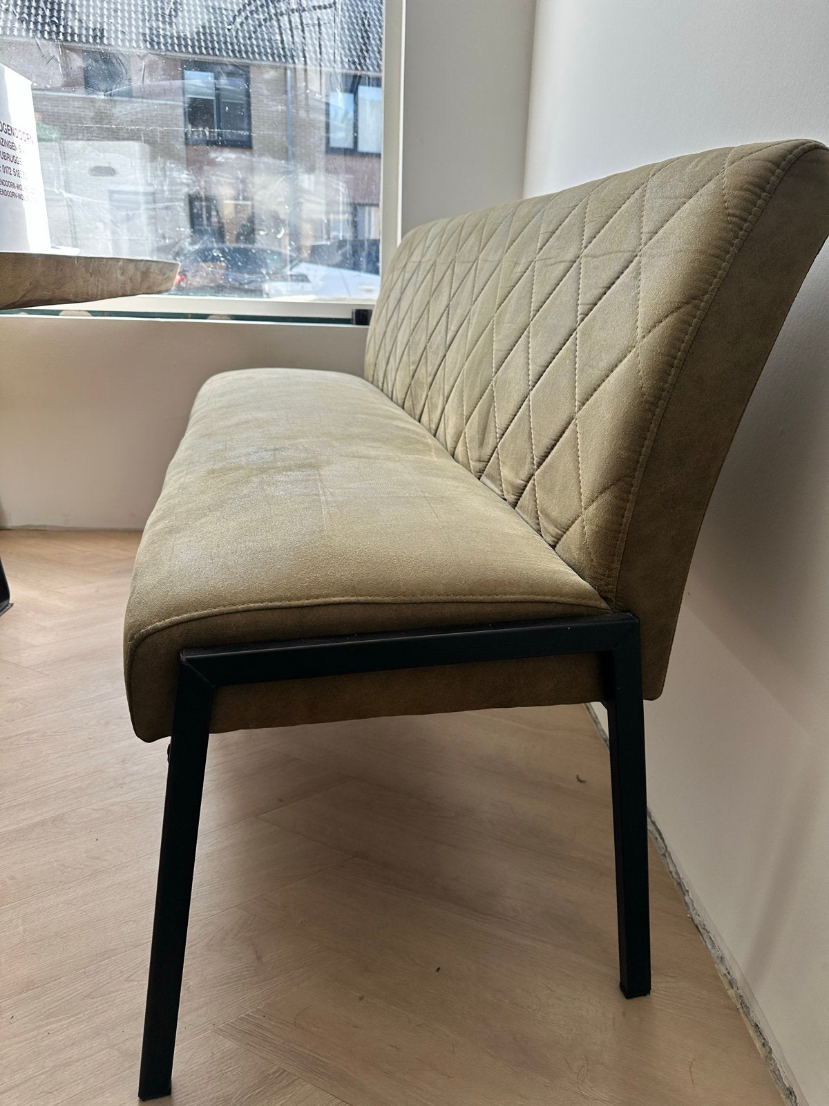 Moderne Eetkamerbank 160cm - Comfortabel en Stijlvol, Ophalen, Minder dan 75 cm, 150 tot 200 cm, Driepersoons