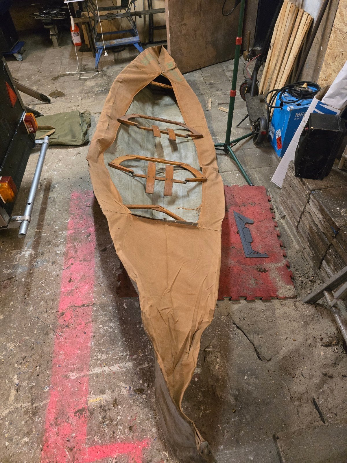 Vagabond opvouwbare kano - Vintage en compleet, Watersport en Boten, Ophalen