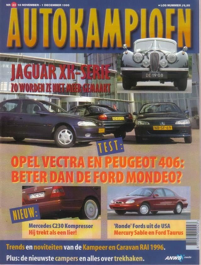 Autokampioen 23 1995 Jaguar XK - Peugeot 406 - Ford Mondeo, Ophalen of Verzenden, Gelezen, Algemeen