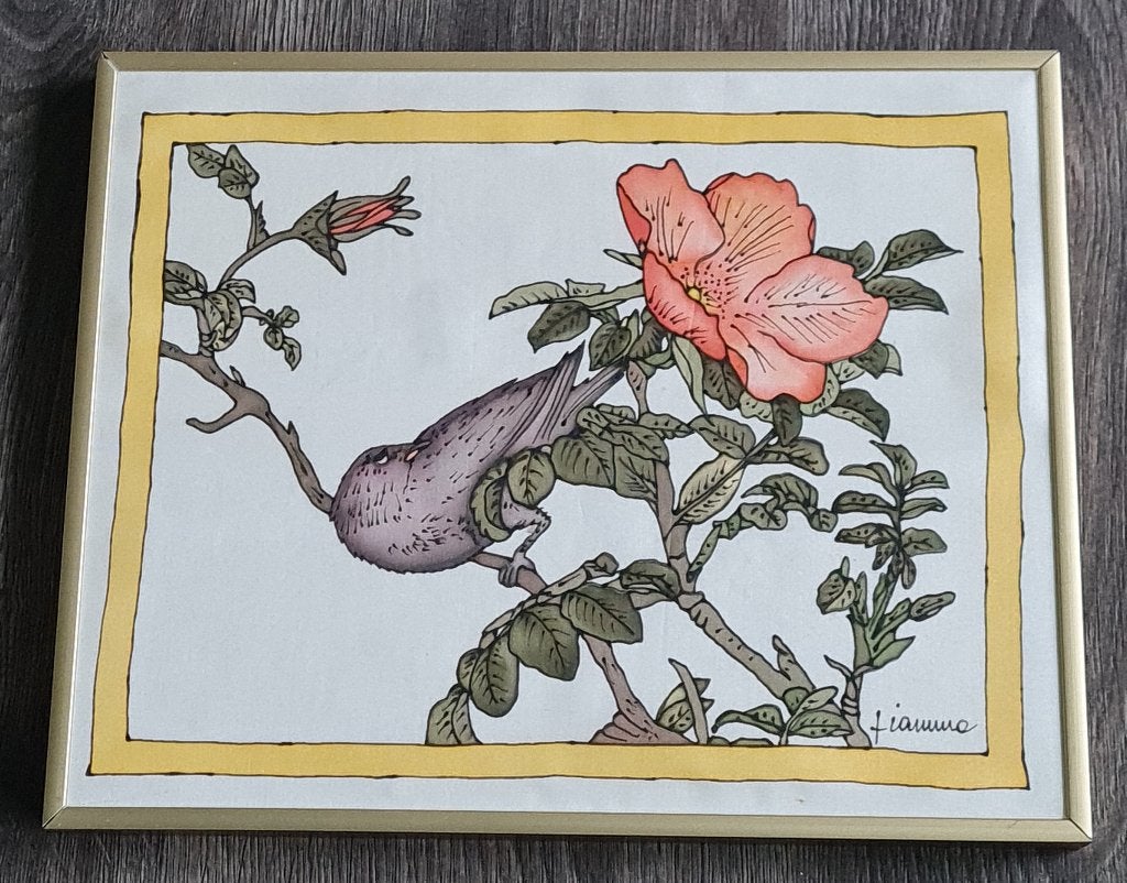 Prachtig geschilderd op zijde - gesigneerd - zie foto's, Ophalen of Verzenden