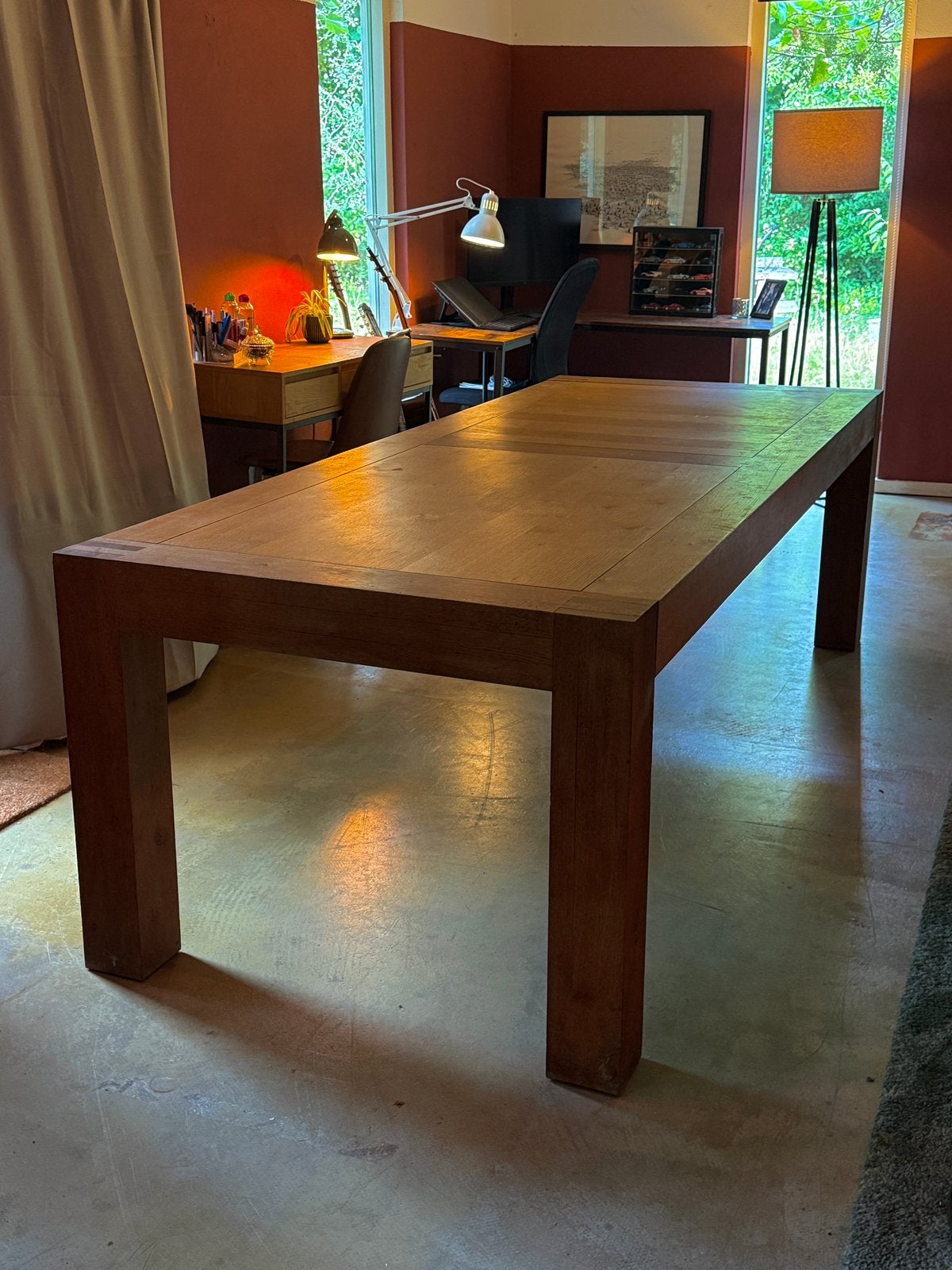Linteloo VNU tafel, Ophalen, Eikenhout, 200 cm of meer, 50 tot 100 cm