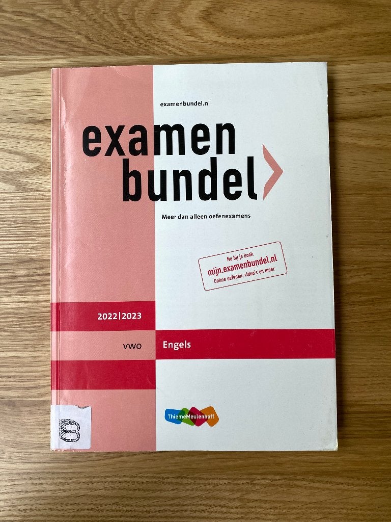 Examenbundel Engels VWO 2022/2023, VWO, Engels, ThiemeMeulenhoff, Ophalen of Verzenden