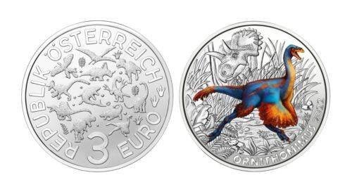 3 Euro Oostenrijk 2022 UNC - Ornithomimus Velox, Verzenden, Oostenrijk, Overige waardes, Losse munt