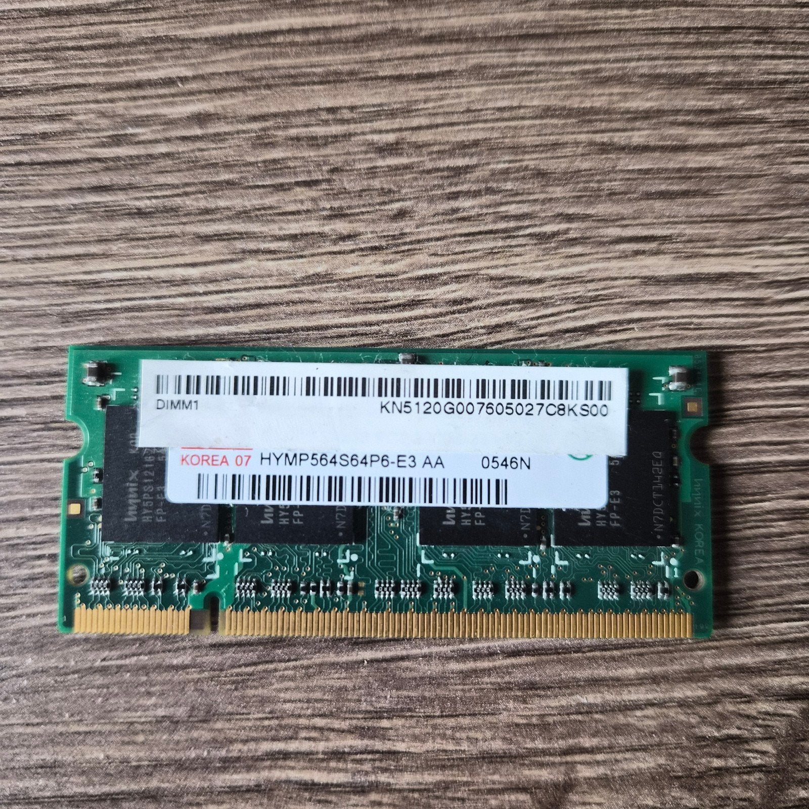 Hynix 512MB DDR2 RAM Geheugenmodule voor Laptop, Computers en Software, Ophalen of Verzenden, DDR2, Laptop, Gebruikt